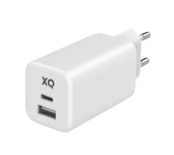 Фото - Зарядний пристрій Xqisit dual USB C - A - 65W Power Delivery GaN + kabel 2m 