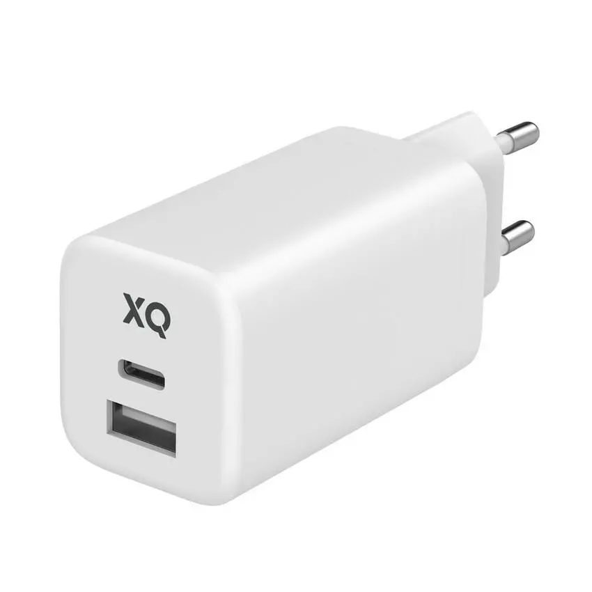 Ładowarka sieciowa Xqisit dual USB C - A - 65W Power Delivery GaN + kabel 2m
