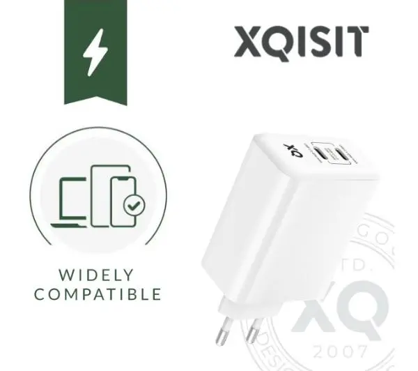 Xqisit dual USB C - 67W Power Delivery 3.0 GaN Biały