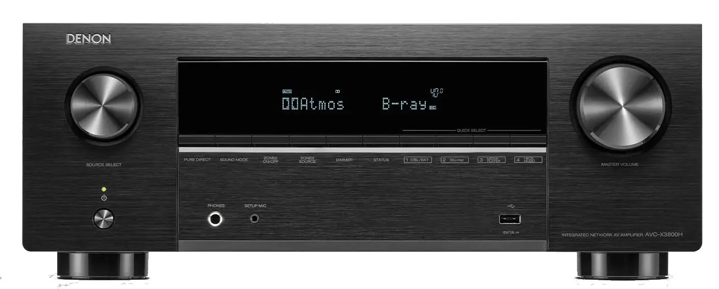 Amplituner Denon AVC-X3800H 9.4kanałowy Dolby Atmos DTS X Wi-Fi Bluetooth AirPlay Czarny