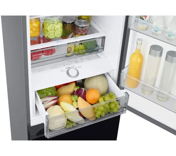 Samsung Bespoke RB38C7B5E22 Funkcje AI Pełny No Frost 203cm Szuflada z kontrolą wilgotności Zdalne sterowanie Czarne szkło - TRZECI -55%, ALBO 5-TY ZA 1ZŁ - Kup na Raty - RRSO 0%