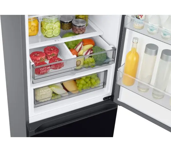 Samsung Bespoke RB38C7B5E22 Funkcje AI Pełny No Frost 203cm Szuflada z kontrolą wilgotności Zdalne sterowanie Czarne szkło - TRZECI -55%, ALBO 5-TY ZA 1ZŁ - Kup na Raty - RRSO 0%
