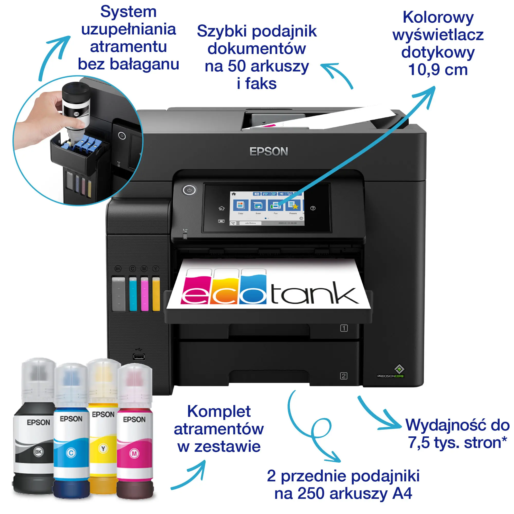 Фото БФП Epson EcoTank L6550 (C11CJ30402)