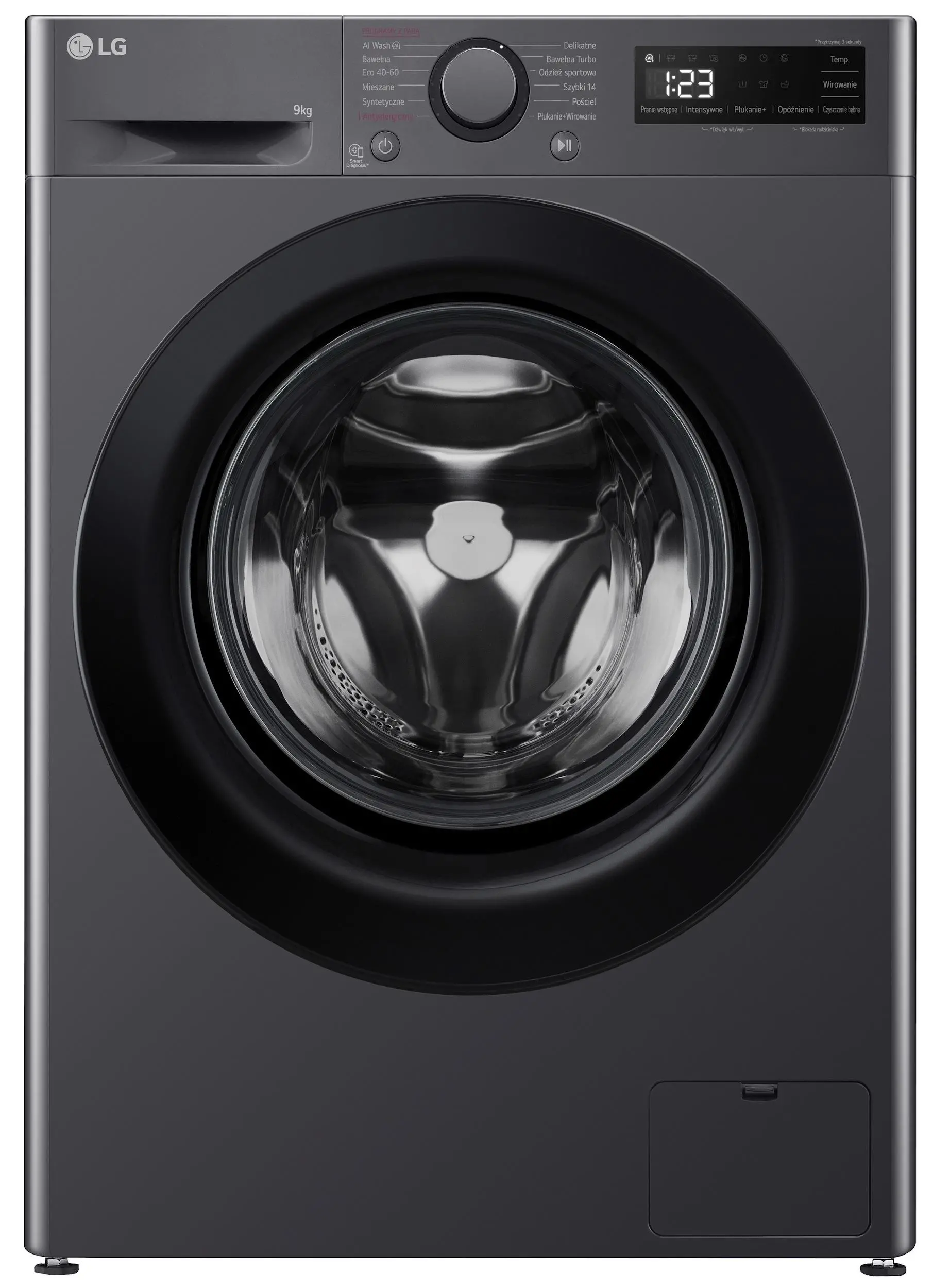 Pralka LG F4W90506J Funkcje AI 9kg 1400obr/min