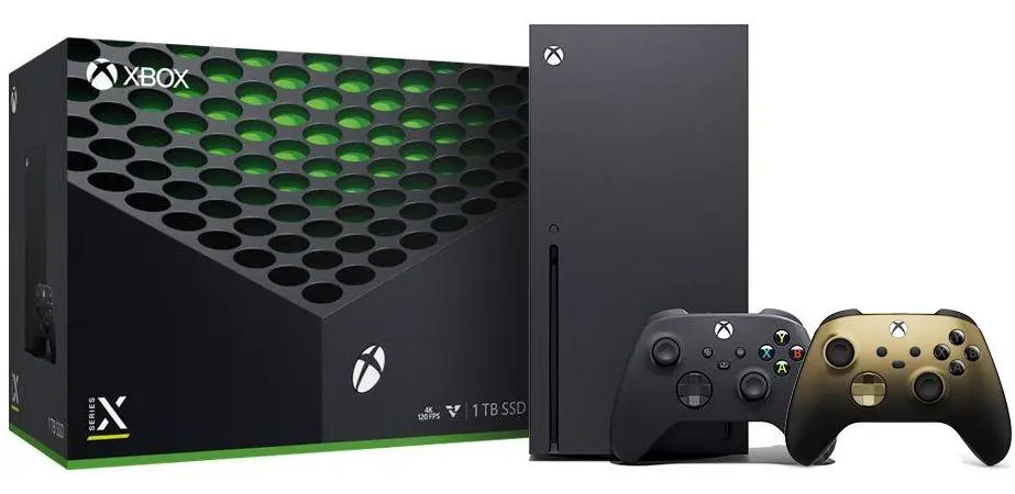 Konsola Xbox Series X 1TB z napędem + Dodatkowy Pad Wersja specjalna Gold Shadow
