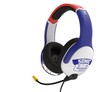 Słuchawki przewodowe z mikrofonem PDP REALMz Sonic Go Fast Nauszne Wzór-Motyw