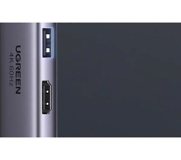 UGREEN CM511 USB-C do 2x USB,HDMI, USB-C, TF/SD  Szary