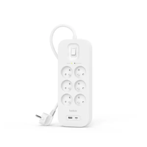Listwa Belkin SRB002CA2M 6 gniazd 2m Biały