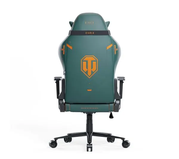 Diablo Chairs X-One 2.0 World of Tanks Gamingowy do 160kg Skóra ECO Tkanina Zielono-pomarańczowy - Kup na Raty - RRSO 0%