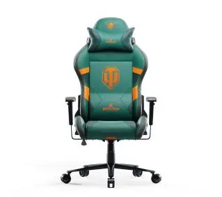 Diablo Chairs X-One 2.0 World of Tanks Gamingowy do 160kg Skóra ECO Tkanina Zielono-pomarańczowy - Kup na Raty - RRSO 0%
