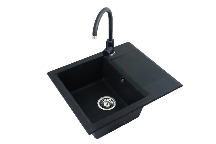 Zlewozmywak Alveus Mija 20 Czarny + bateria 1149116KATI Czarny