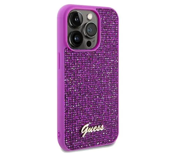 Guess Disco Metal Script GUHCP14XPMSDGSF do iPhone 14 Pro Max Różowy