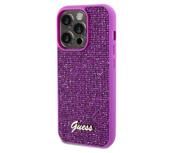 Guess Disco Metal Script GUHCP14XPMSDGSF do iPhone 14 Pro Max Różowy