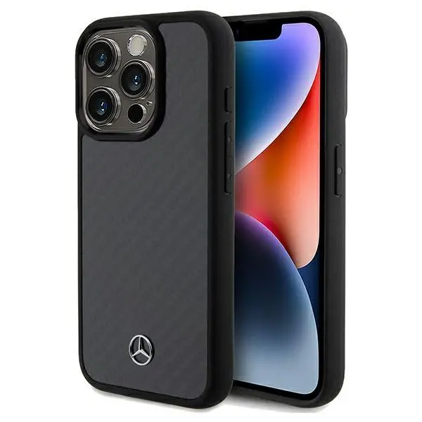 Etui Mercedes-Benz Carbon fiber Dynamic MEHCP15XRCABK do iPhone 15 Pro Czarny