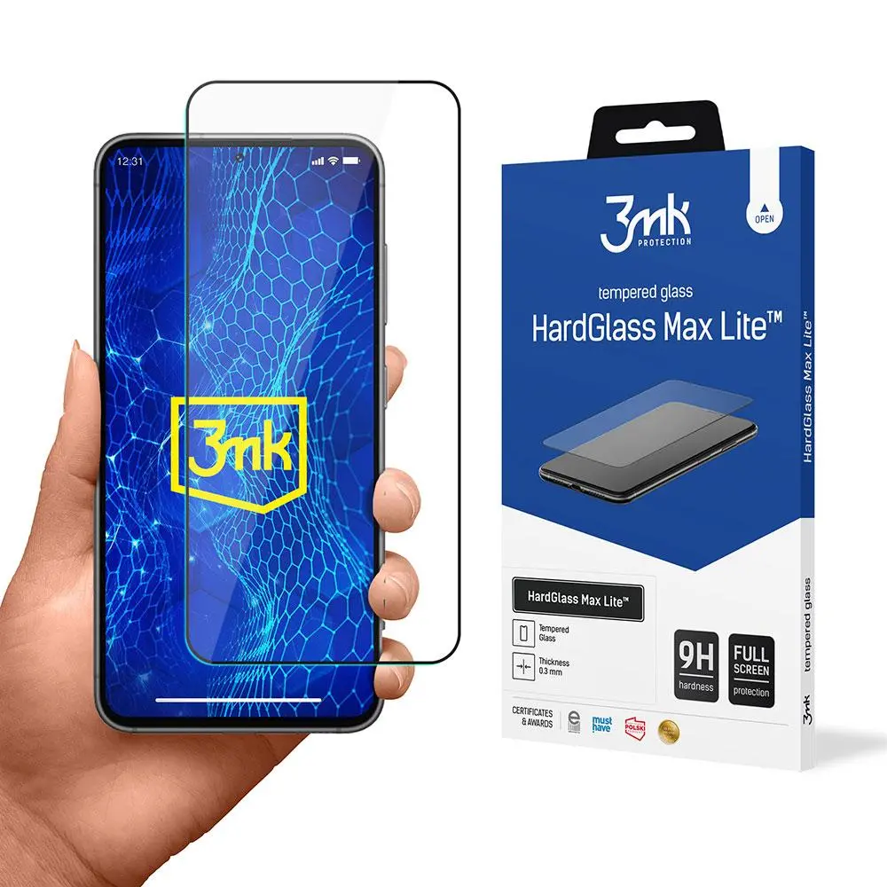 Szkło hartowane 3mk HardGlass Max Lite Black do Samsung Galaxy S24+
