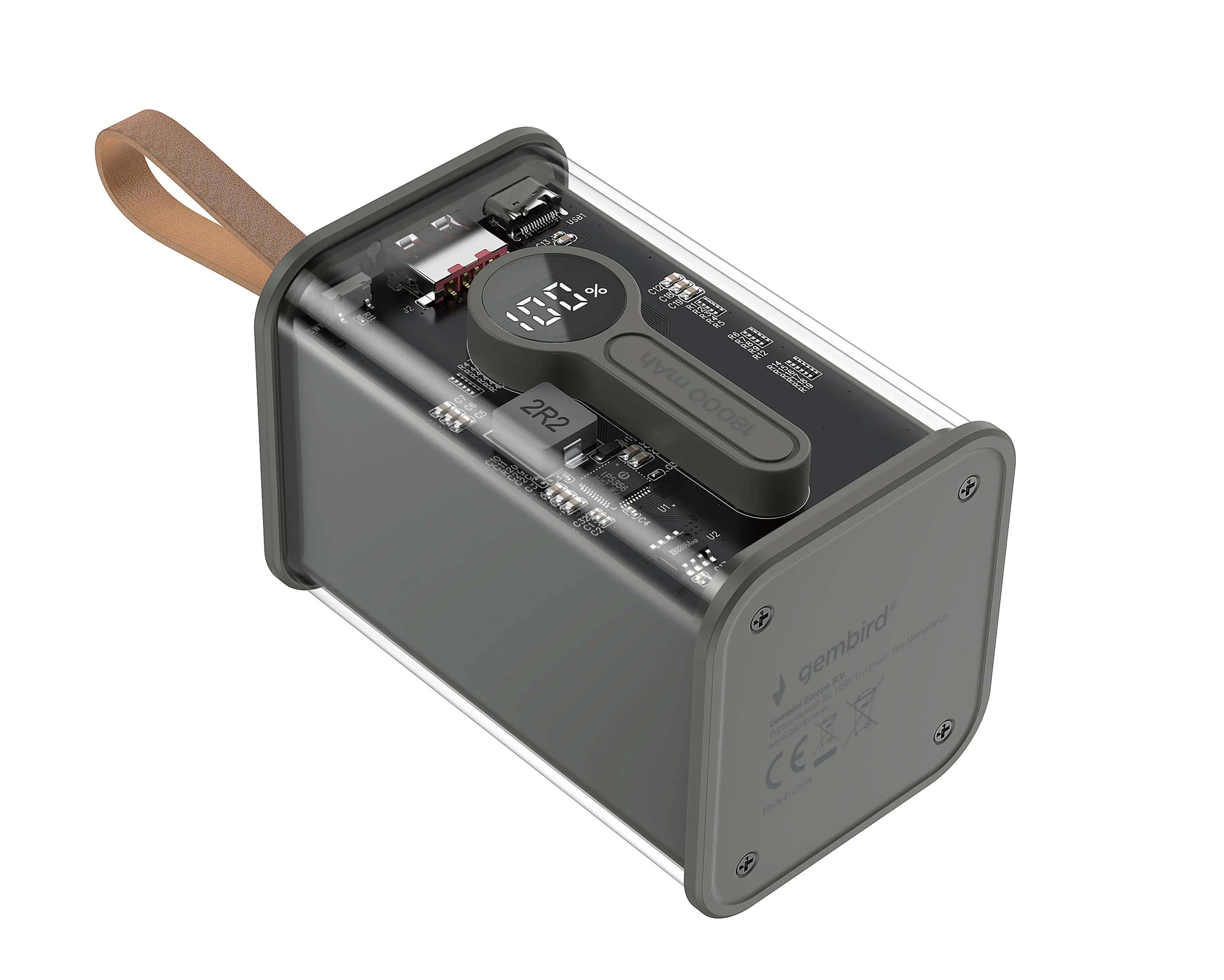 фото Зовнішній акумулятор (павербанк) Gembird PB18-TQC3-01