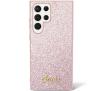 Etui Guess Glitter Script GUHCS24LHGGSHP do Samsung Galaxy S24 Ultra Różowy