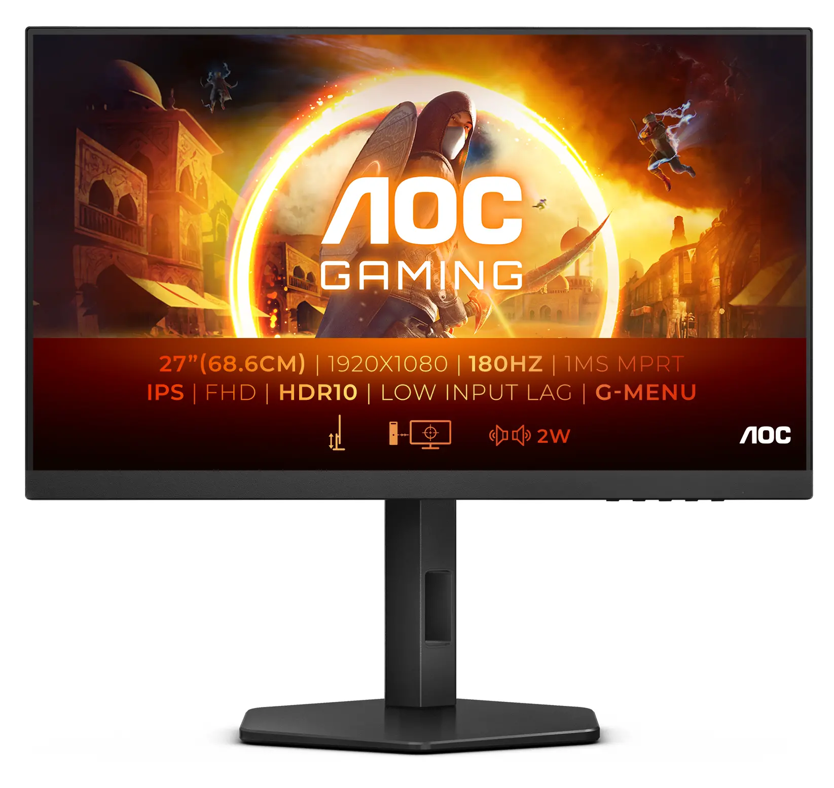 Monitor AOC 27G4X 27" Full HD IPS 180Hz 1ms Gamingowy