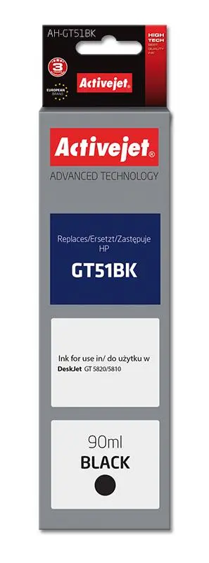 Tusz ActiveJet AH-GT51BK (zamiennik M0H57AE) Czarny 90 ml