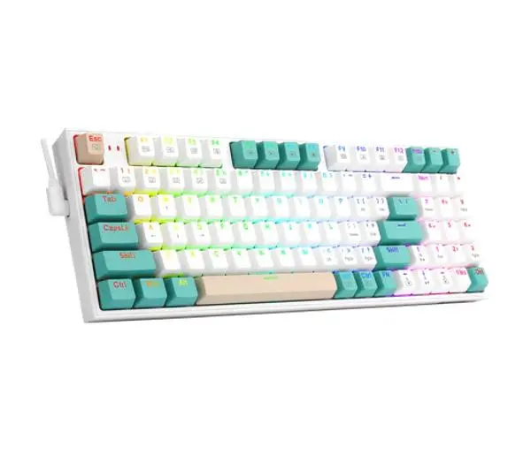 Redragon K643 Pro Red Switch biało-zielony Biały