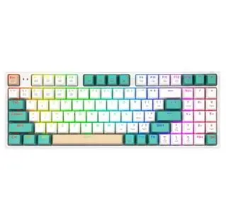 Redragon K643 Pro Red Switch biało-zielony Biały