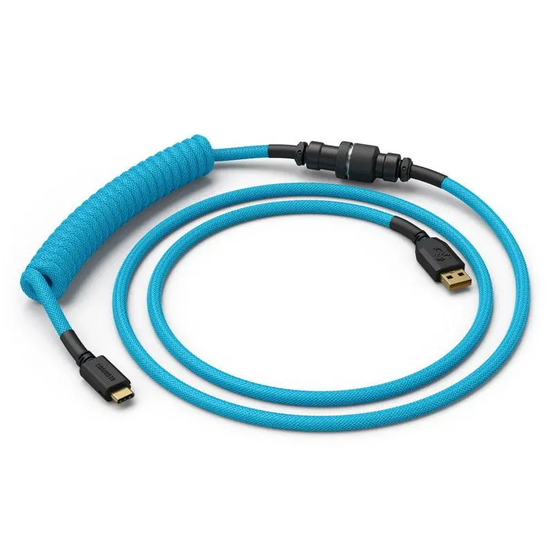 Kabel USB Glorious PC Gaming Race Coil Cable Electric Blue USB-C - USB-A  (GLO-CBL-COIL-EB) Niebieski
