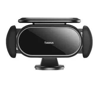 Uchwyt samochodowy Baseus Steel Cannon Pro z ładowarką solarną Czarny