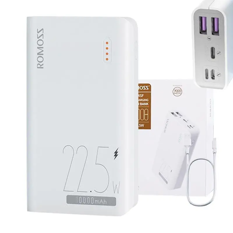 фото Зовнішній акумулятор (павербанк) Romoss Sense 4SF 10000 mAh 22,5W White (PPH10-15101133H)
