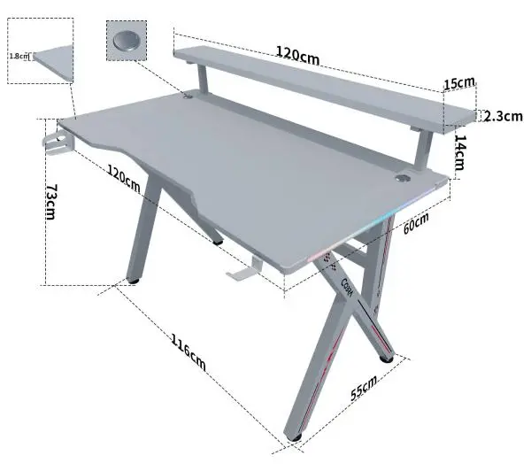Cobra CRF4011RGB 120cm Biały - Kup na Raty - RRSO 0%