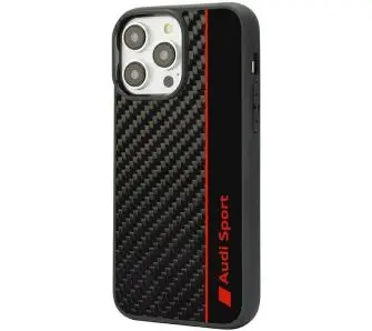 Etui AUDI Carbon fiber Stripe AUS-TPUPCIP14P-R8/D1-BK do iPhone 14 Pro Czarny