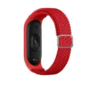 Pasek Beline do Mi Band 7/6/5 Textile Czerwony