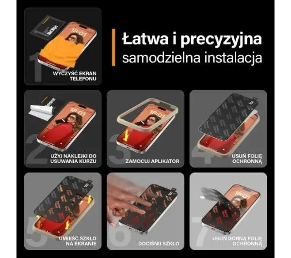 PanzerGlass Re:fresh Glass iPhone 15 Pro Ultra-Wide-Fit Screen Protection Easy Aligner