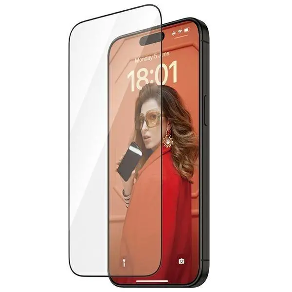 Szkło hartowane PanzerGlass Re:fresh Glass iPhone 15 Pro Ultra-Wide-Fit Screen Protection Easy Aligner