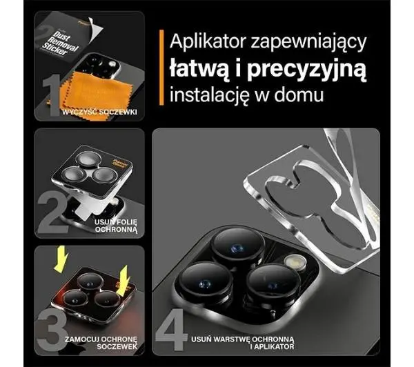 PanzerGlass Hoops Camera Lens Protector do iPhone 15 Pro/15 Pro Max Czarny