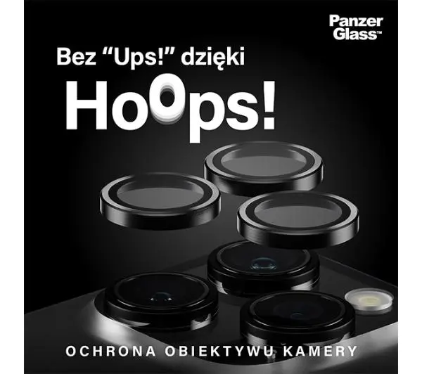 PanzerGlass Hoops Camera Lens Protector do iPhone 15 Pro/15 Pro Max Czarny