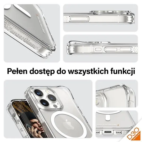 Etui PanzerGlass HardCase do iPhone 15 Pro Przeźroczysty
