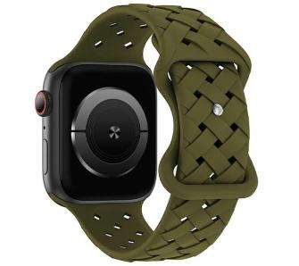 Pasek Beline do Apple Watch Silicone Woven 42/44/45/49mm (oliwkowy)