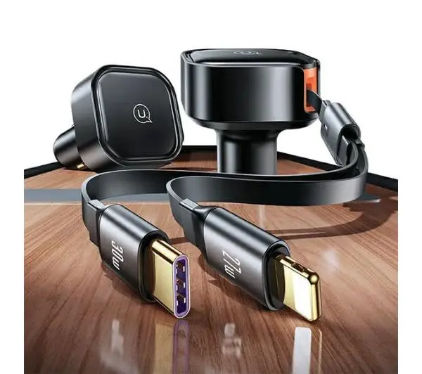 USAMS 1xUSB-C+1x Lightning C41 PD 30W Fast Charge Czarny