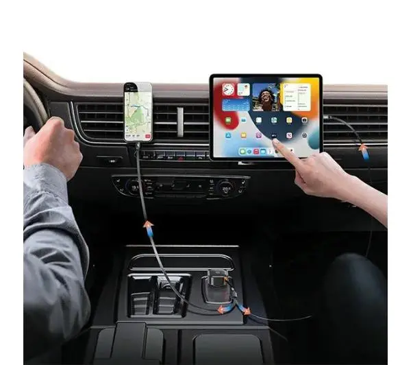 USAMS 1xUSB-C+1x Lightning C41 PD 30W Fast Charge Czarny