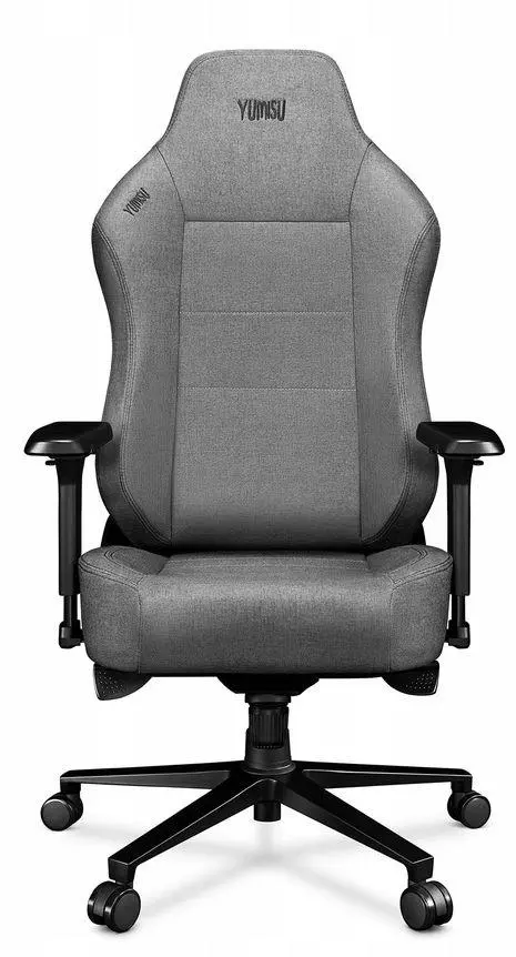 Fotel Yumisu 2054 Magnetic Materiał Biurowy do 150kg Tkanina Jasnoszaro-czarny