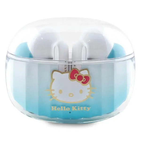 Słuchawki bezprzewodowe Hello Kitty True Wireless Kitty Head Logo Dokanałowe Bluetooth 5.3 Niebieski