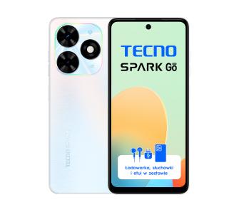 Smartfon Tecno SPARK Go 2024 4/128GB 6,56" 90Hz 13Mpix Biały