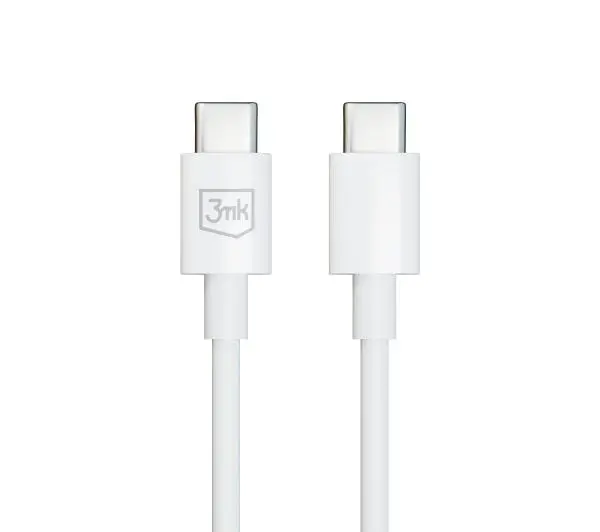 3mk Hyper USB-C do USB-C 100W 1,2m Biały