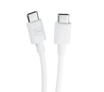Kabel 3mk Hyper USB-C do USB-C 100W 1,2m Biały
