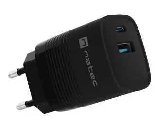 Natec Ribera GaN 1xUSB-A+1xUSB-C 30W Czarny