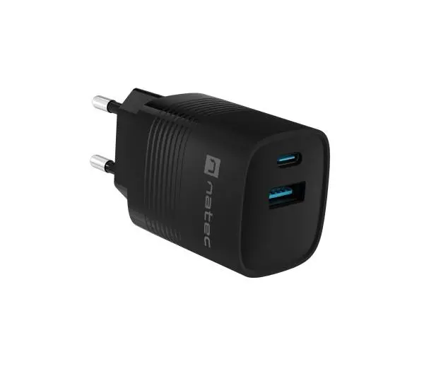 Natec Ribera GaN 1xUSB-A+1xUSB-C 30W Czarny