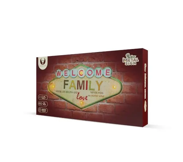 Forever Retro LED Welcome Family RTV100463