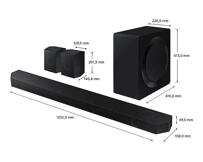 Soundbar Samsung HW-Q990D  11.1.4 Wi-Fi Bluetooth AirPlay Dolby Atmos DTS X