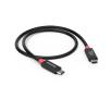 Kabel Hama USB-C USB4 Gen2 20Gbit/s 5A 240W 2m Czarny