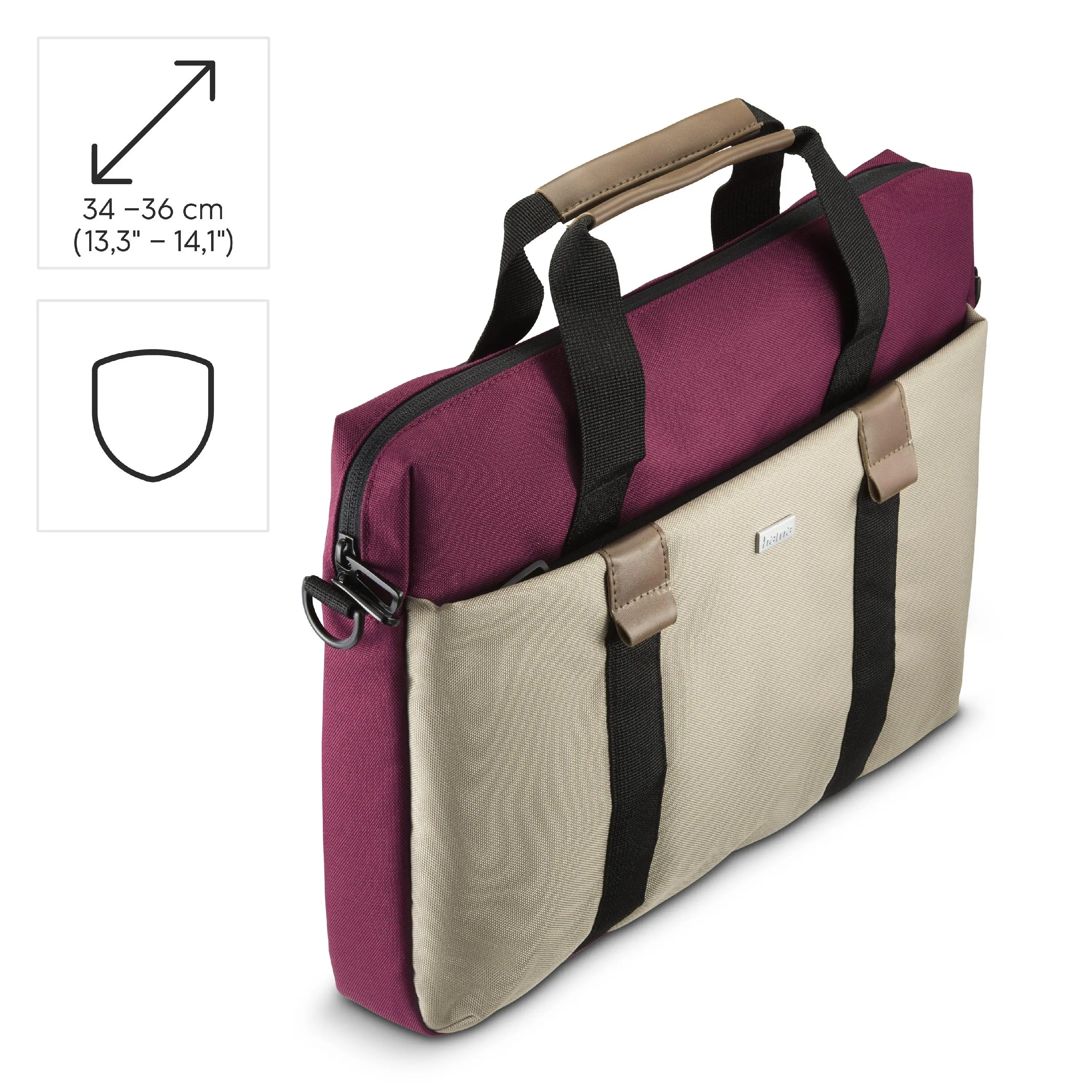 Torba na laptopa Hama Silvan 13,3-14,1'' Burgundowy